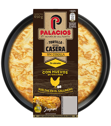 Tortilla recette maison Palacios sans oignons 650gr