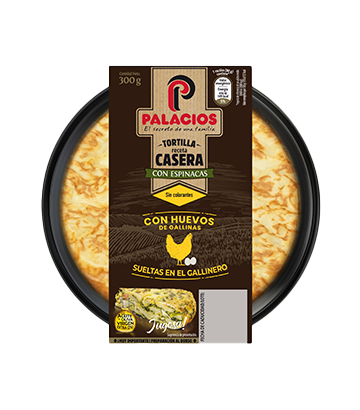 Tortilla recette maison Palacios aux pinards 300gr