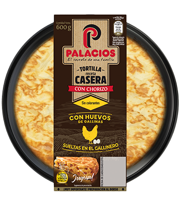 Tortilla espagnole faite recette maison Palacios au chorizo 600gr